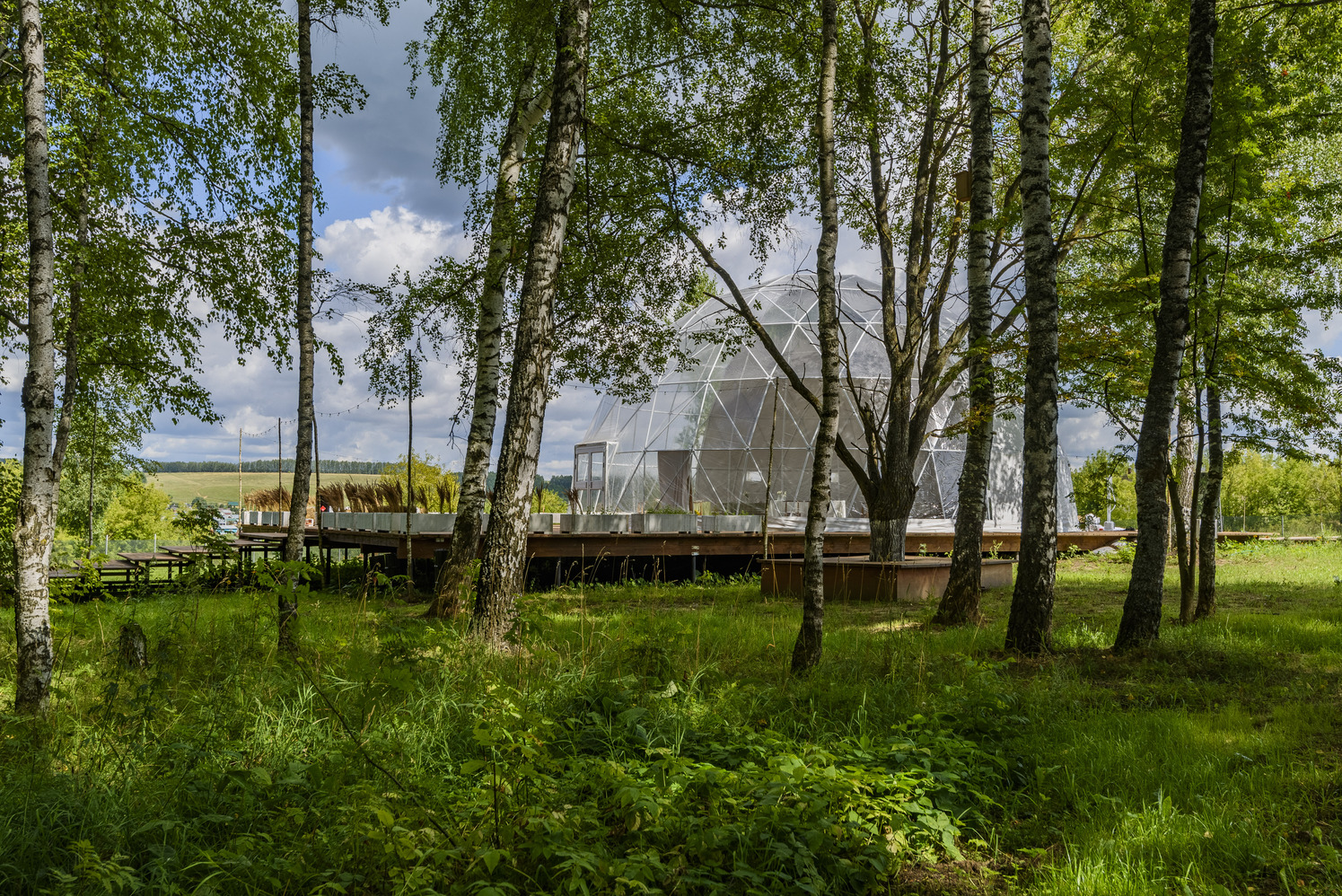Веранда у леса на площадке GREEN PLACE в Зеленодольском районе
